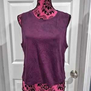 Lululemon Tank Top Womens 8 10 Dark Purple Train to Be Seamless Marvel Wash Dye